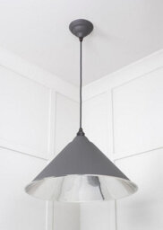From the Anvil Smooth Nickel Hockley Pendant In Bluff - thumbnail 4