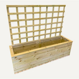Churnet Valley Garden Furniture Ltd Multi Pack Of 3 - Deluxe Extra Large Trough With Trellis - Timber - L58 X W183 X H52 Cm - Partially Assembled - thumbnail 2