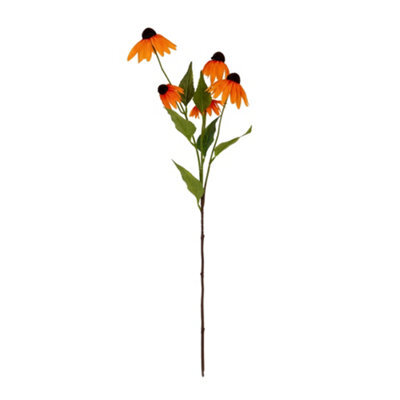 Hill Interiors Echinacea Artificial Flower Spray Orange (One Size) - image 1