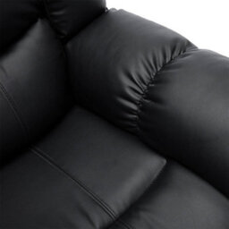 More4Homes Seattle Manual High Back Bonded Leather Recliner 2 Seater Sofa (Black) - thumbnail 8