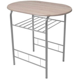 Vidaxl Breakfast Bar Set Mdf Silver - thumbnail 4