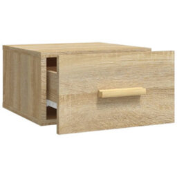 Berkfield Sturdy Wall-Mounted Bedside Cabinets 2 Pcs Sonoma Oak 35X35X20 Cm - thumbnail 7