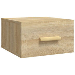 Berkfield Sturdy Wall-Mounted Bedside Cabinets 2 Pcs Sonoma Oak 35X35X20 Cm - thumbnail 6