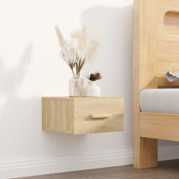 Berkfield Sturdy Wall-Mounted Bedside Cabinets 2 Pcs Sonoma Oak 35X35X20 Cm - thumbnail 3