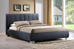 Save On Goods UK 4Ft6 Double Fabric,upholstered,bed Frame,bedstead,padded,linen Grey