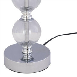 First Choice Lighting Chrome Two Ball Table Lamp With Ochre Yellow Shade - thumbnail 5