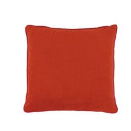 Just So Home Velvet Scatter Cushion 43Cm With Zip (Pumpkin With Contrast Fuchsia Piping)