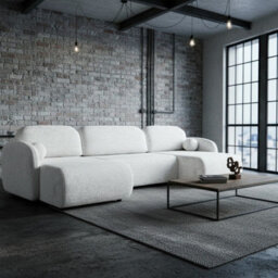 Dream U Lc+2R+Lc Spacious Corner Sofa Bed With Storage White - thumbnail 2