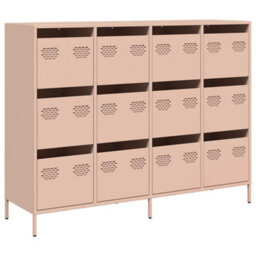 Berkfield Sideboard Pink 135X39X103.5 Cm Cold-Rolled Steel - thumbnail 2