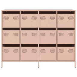 Berkfield Sideboard Pink 135X39X103.5 Cm Cold-Rolled Steel - thumbnail 5