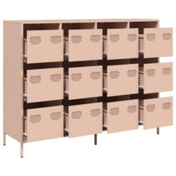 Berkfield Sideboard Pink 135X39X103.5 Cm Cold-Rolled Steel - thumbnail 4