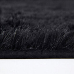 (Black, 50 X 80 Cm) Shaggy Rug Soft Non-Slip Bathmats Welcome Door Mat - thumbnail 2