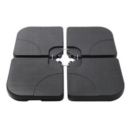 Living And Home Black Hdpe Square Water And Sand Filled Plastic Freestanding Garden Parasol Base - thumbnail 3
