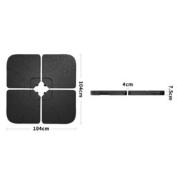 Living And Home Black Hdpe Square Water And Sand Filled Plastic Freestanding Garden Parasol Base - thumbnail 6