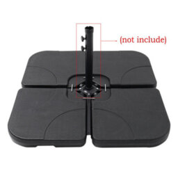 Living And Home Black Hdpe Square Water And Sand Filled Plastic Freestanding Garden Parasol Base - thumbnail 4