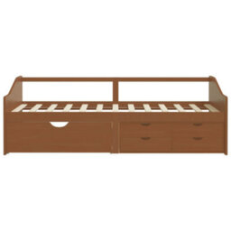 Vidaxl 3-Seater Day Bed Without Mattress Honey Brown Solid Pinewood 90X200Cm - thumbnail 5