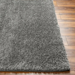 Livabliss Round Moda Shaggy-Solid Color Dark Grey Plush Soft Pile Living Bedroom Rug 120 X 120 Cm Easy Care, Non Shedding - thumbnail 5