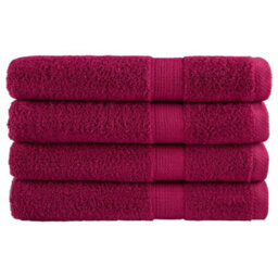 Berkfield Premium Towels Solund 4Pcs Bordeaux 100X200Cm 600Gsm - thumbnail 1