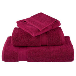 Berkfield Premium Towels Solund 4Pcs Bordeaux 100X200Cm 600Gsm - thumbnail 4
