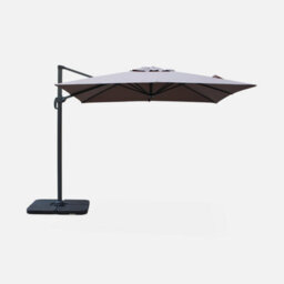 Alice's Garden Square Cantilever Parasol 3X3M - Falgos - Beige-Brown - thumbnail 2