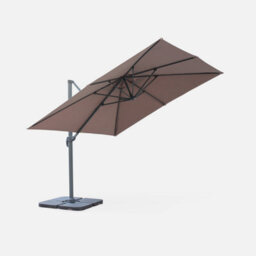 Alice's Garden Square Cantilever Parasol 3X3M - Falgos - Beige-Brown - thumbnail 3