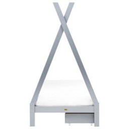 Beliani Kids Bed With Drawers Teepee Pine Wood Devay 90 X 200 Cm (Eu Single) Grey - thumbnail 7