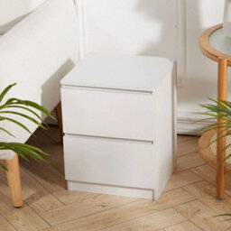 Bed Side Cabinet Bedroom Storage 2Drawer Shelf Nightstand Side Table - thumbnail 6
