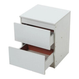Bed Side Cabinet Bedroom Storage 2Drawer Shelf Nightstand Side Table - thumbnail 4