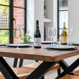 Ashford Blake Rustic Dining Table - Chunky X Legs - thumbnail 2