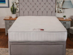 Divan Base Direct Ruby Memory Foam Orthopaedic Sprung Divan Bed Set 2Ft6 Small Single 2 Drawers Side - Plush Light Silver - thumbnail 3