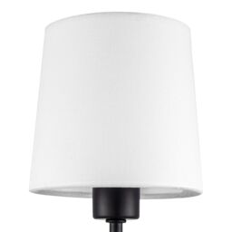 GoodHome Nunbird Plain Conical Matt Black & White Table Lamp - thumbnail 4