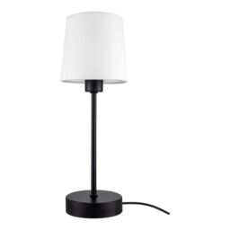 GoodHome Nunbird Plain Conical Matt Black & White Table Lamp - thumbnail 7