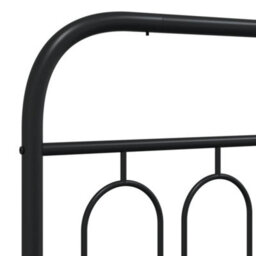 Berkfield Metal Bed Frame Without Mattress With Headboard Black 140X200Cm - thumbnail 7