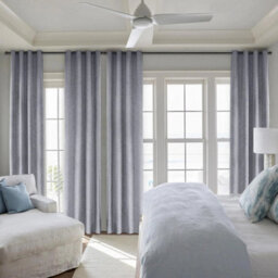 Ameha Grey Linen Blackout Curtain-135Gsm Fabric Summer Energy Saving- 90X90' Full Blackout Comfort Winter Warm For Modern Uk Interiors - thumbnail 2