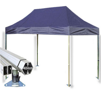 Crocodile Trading 3M X 4.5M Extreme 40 Commercial Instant Shelter Pop Up Gazebos Frame & Canopy - Navy Blue - image 1