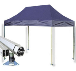 Crocodile Trading 3M X 4.5M Extreme 40 Commercial Instant Shelter Pop Up Gazebos Frame & Canopy - Navy Blue - thumbnail 1