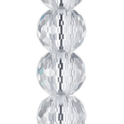 Happy Homewares Contemporary Clear K9 Crystal Glass Table Lamp Base With Faceted Spheres - thumbnail 3