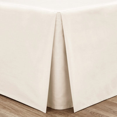 Catherine Lansfield Bedroom Easy Iron Percale Combed Base Valance Sheet 25Cm Depth With A 38Cm Frill Cream - image 1