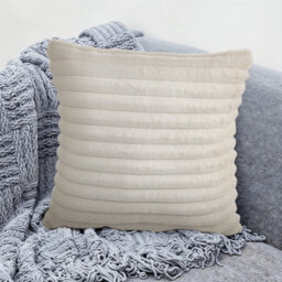 Living And Home Cozy Soft Plush Throw Pillow Cases Cushion Covers White And Fluffy Set Of 2 - thumbnail 3