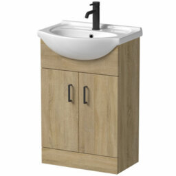 Affine Bathroom Vanity Unit Drawer Cabinet Laundry Storage Toilet Basin Oak 1564mm - thumbnail 4
