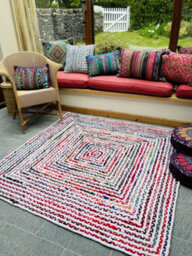 Second Nature Online Carnival Square Bedroom Rug Ethical Source With Recycled Fabric / 120 Cm X 120 Cm - thumbnail 6