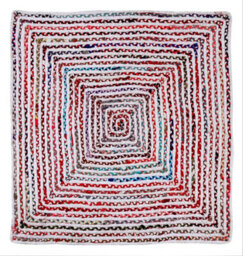 Second Nature Online Carnival Square Bedroom Rug Ethical Source With Recycled Fabric / 120 Cm X 120 Cm - thumbnail 3