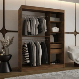 Arten Asved Oak Walnut 150Cm Sliding Door Wardrobe With Mirrored Door - thumbnail 3