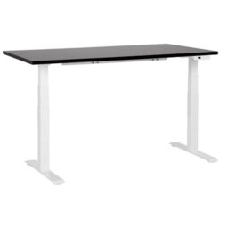 Beliani Electric Adjustable Standing Desk Destines 160 Cm 72 Cm Black/ White