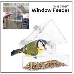 Window Bird Feeder Hanging Suctions With Glass Clear Hanging Feeders For Birds - thumbnail 1