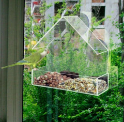 Window Bird Feeder Hanging Suctions With Glass Clear Hanging Feeders For Birds - thumbnail 3