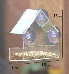 Window Bird Feeder Hanging Suctions With Glass Clear Hanging Feeders For Birds - thumbnail 7