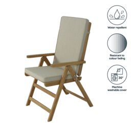 GoodHome Tiga Sand Outdoor Rectangular High Back Seat Cushion (L)108Cm X (W)45.5Cm - thumbnail 9