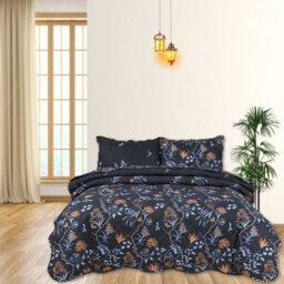 TheWhiteWater Limited Bedspread - Luxury Quilted - Reversible - Bed Throw Warm Quilt - Bedspread Patchwork Heer Design Set 150 Gsm - 3 Tog - thumbnail 4