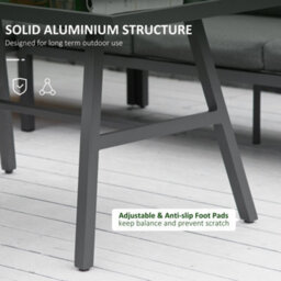 Wyld Haus Rovama 8-Seater L-Shaped Garden Furniture Set - 2X 3-Seater Sofas, Bench, Rectangular Dining Table - thumbnail 6